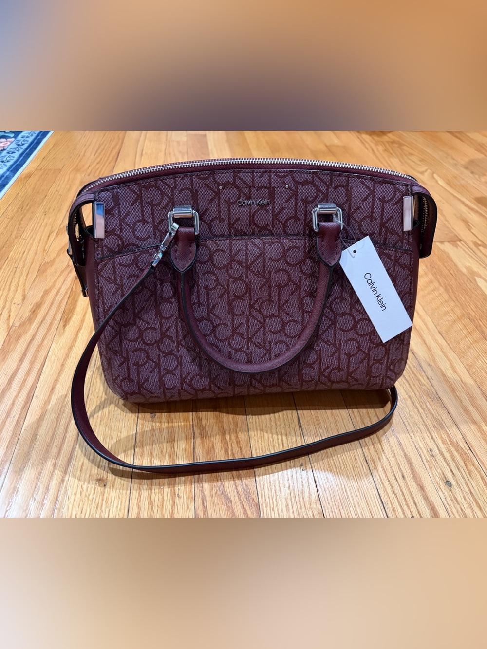 Red Calvin Klein Satchel